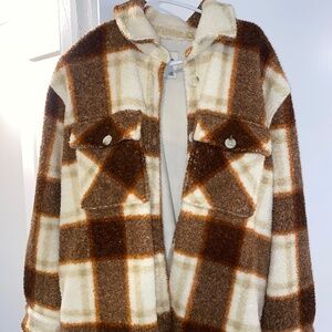 Abercrombie brown flannel jacket